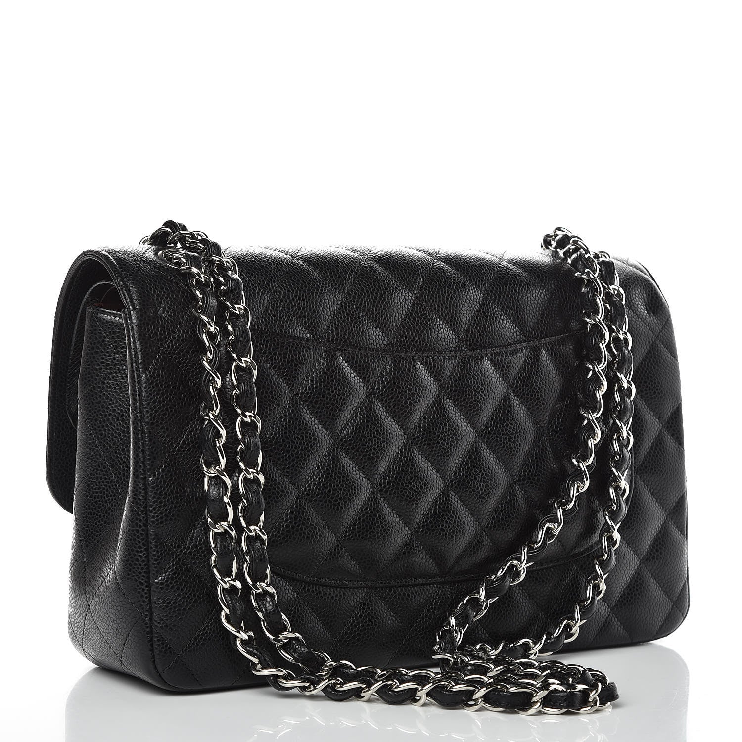 Chanel Caviar Quilted Jumbo Double Flap Black 3 of 9
