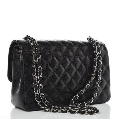 Chanel Caviar Quilted Jumbo Double Flap Black 3 of 9
