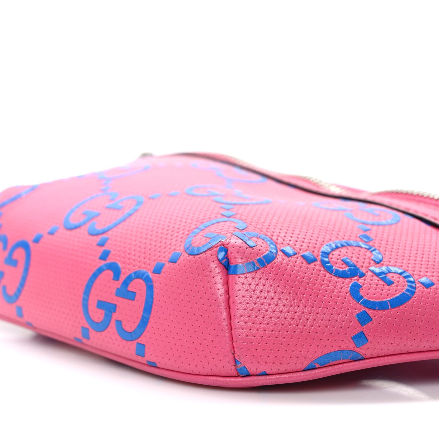 Calfskin GG Tennis Bi-Color Embossed Belt Bag Modern Fucsia Modern Blue
