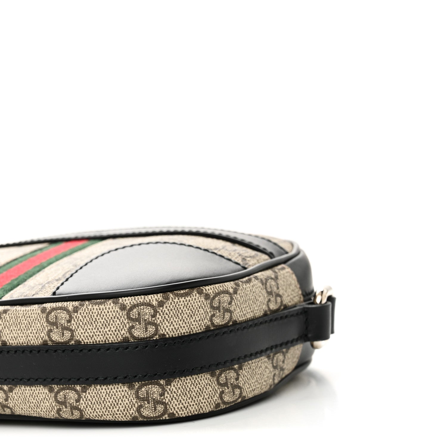 Gucci GG Supreme Monogram Web Small Shoulder Bag Black 10 of 10