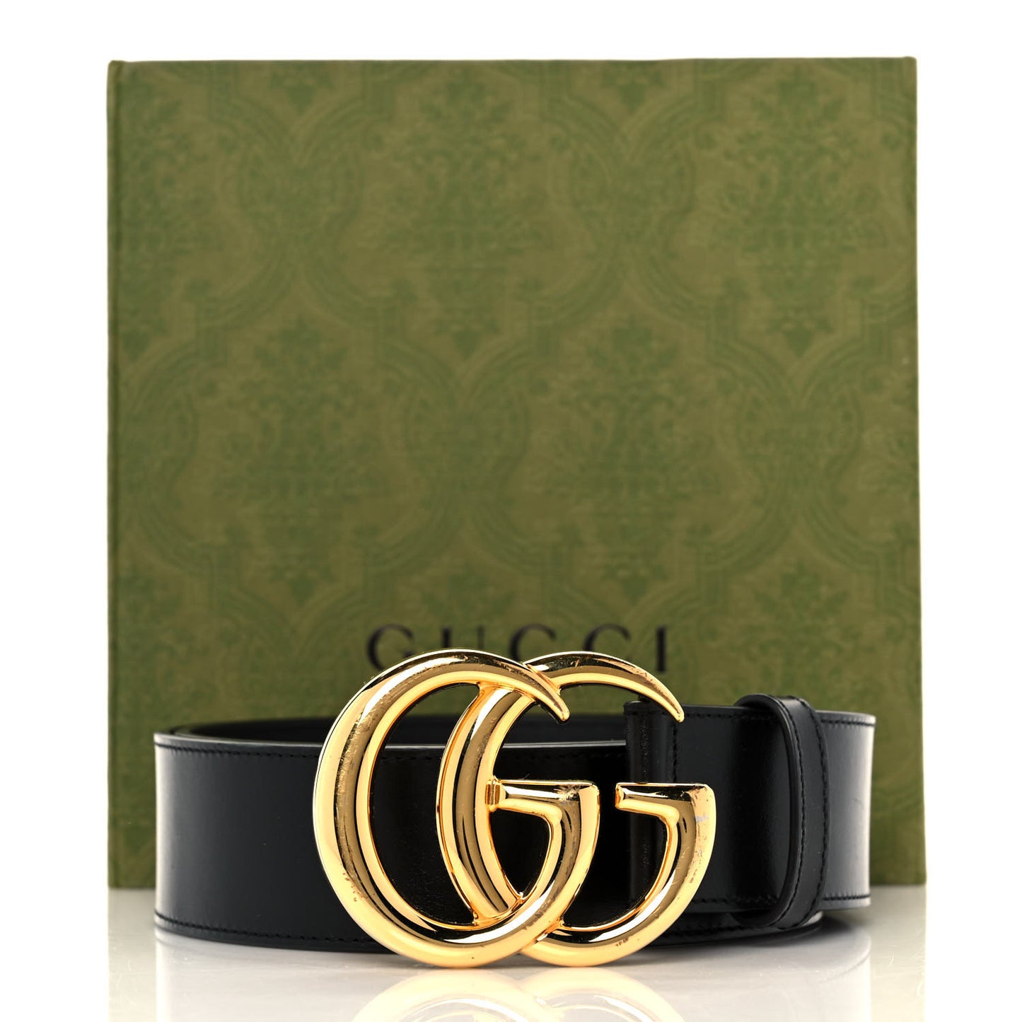 Plutone Calfskin Double G 40mm Belt 90 36 Black
