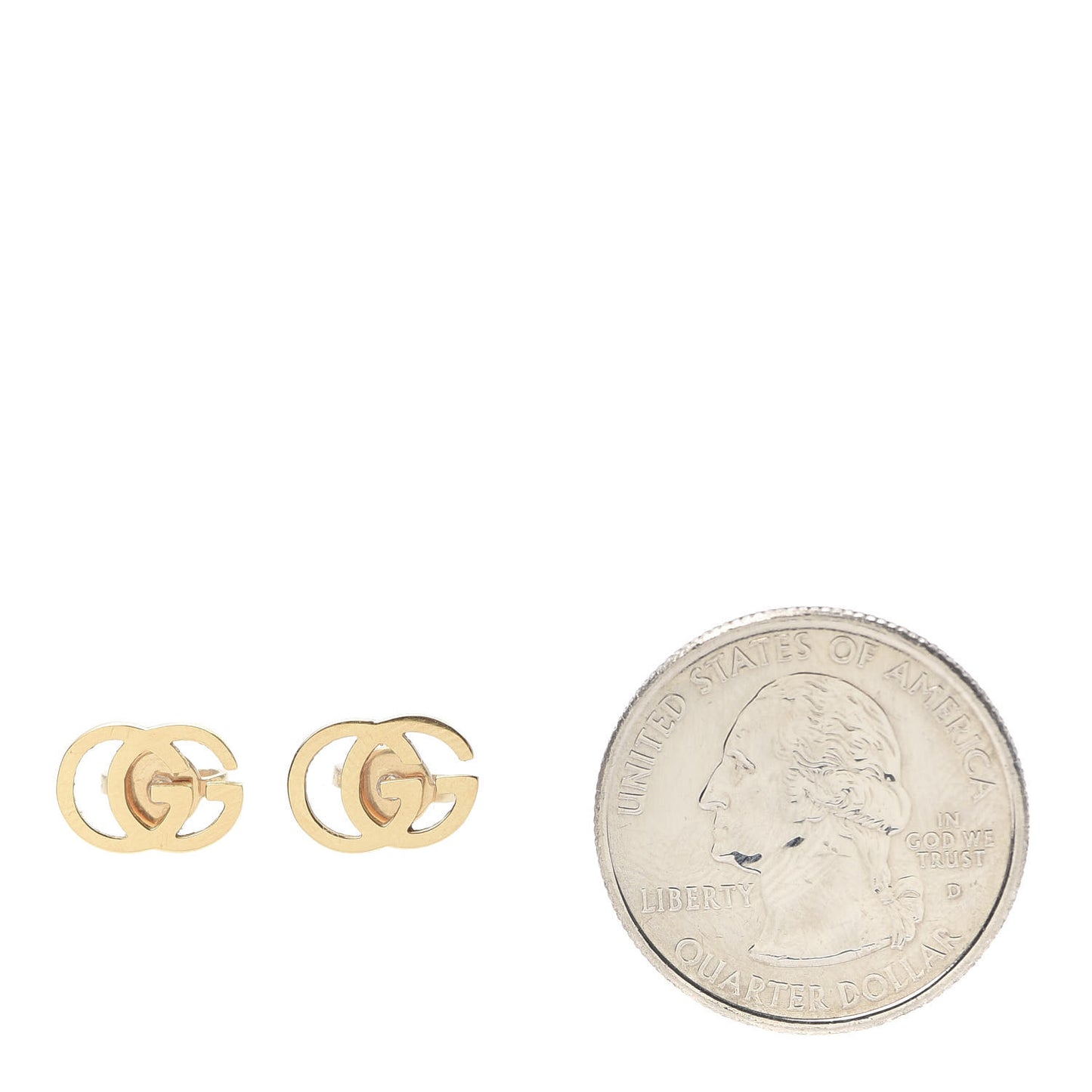 18K Yellow Gold GG Tissue Stud Earrings