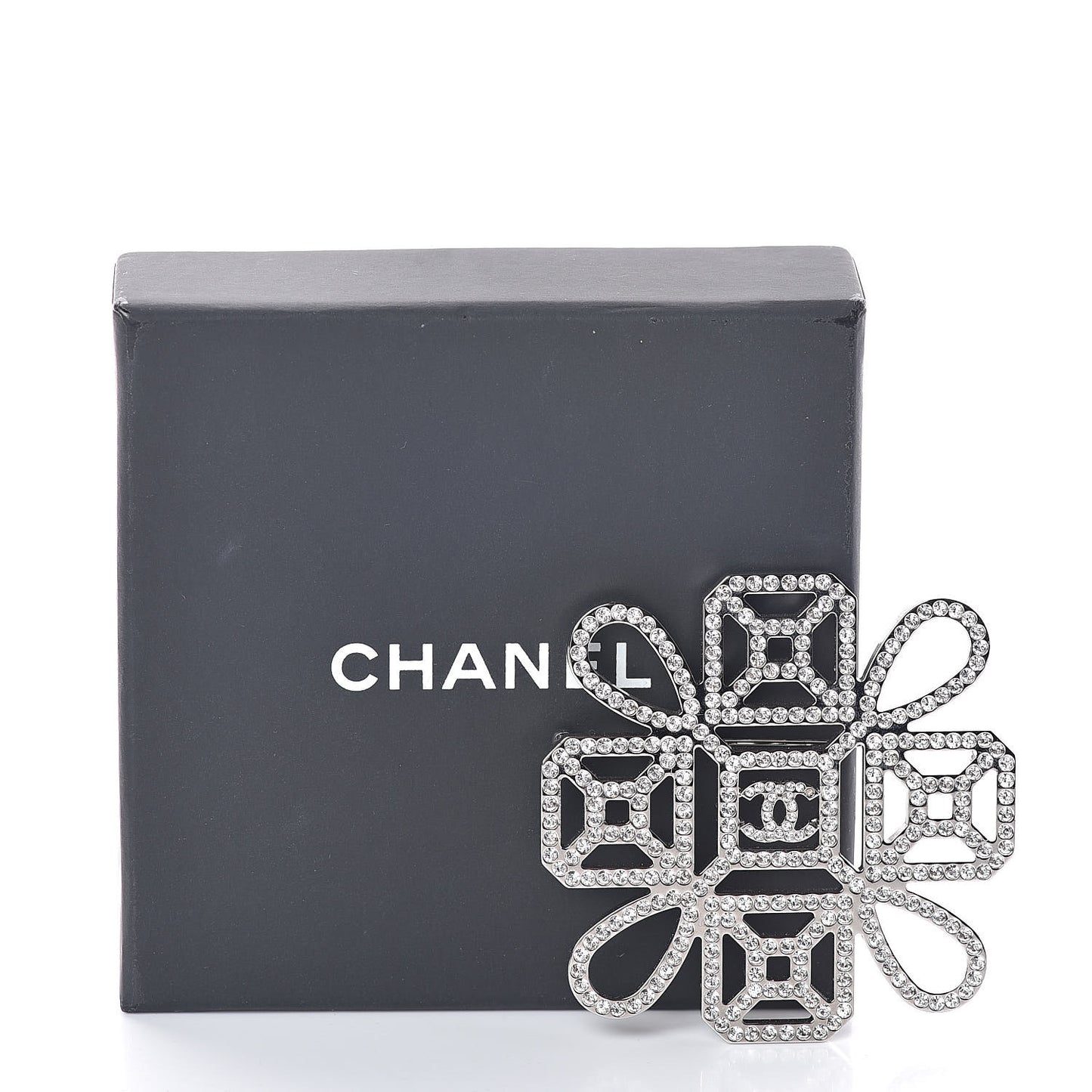 Crystal CC Brooch Silver