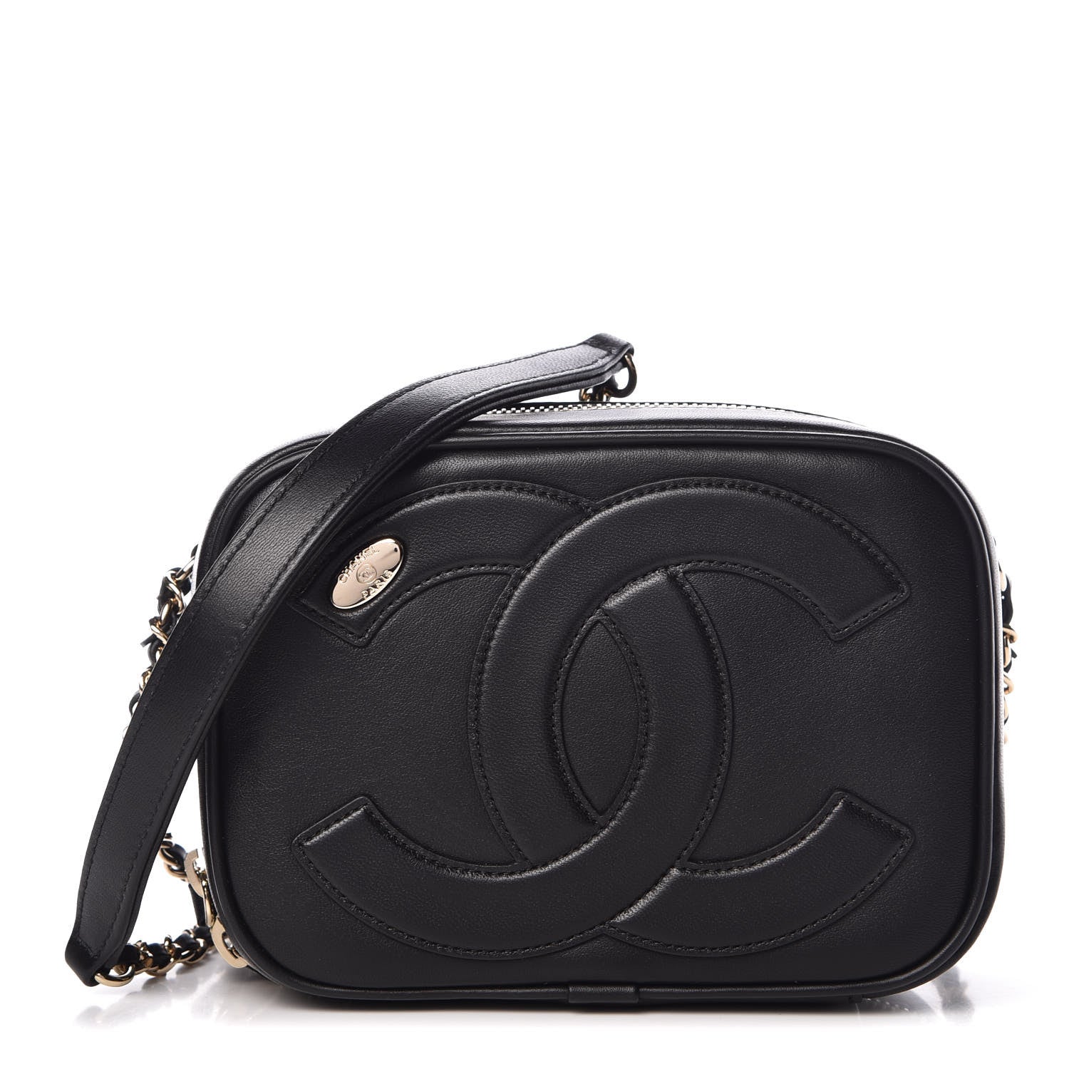 Chanel Calfskin CC Mania Camera Case Black 1 of 10