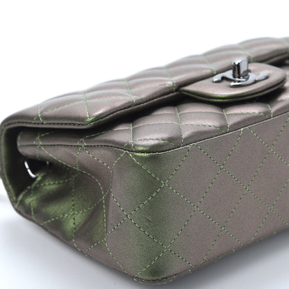 Chanel Iridescent Lambskin Quilted Mini Rectangular Flap Green 5 of 9