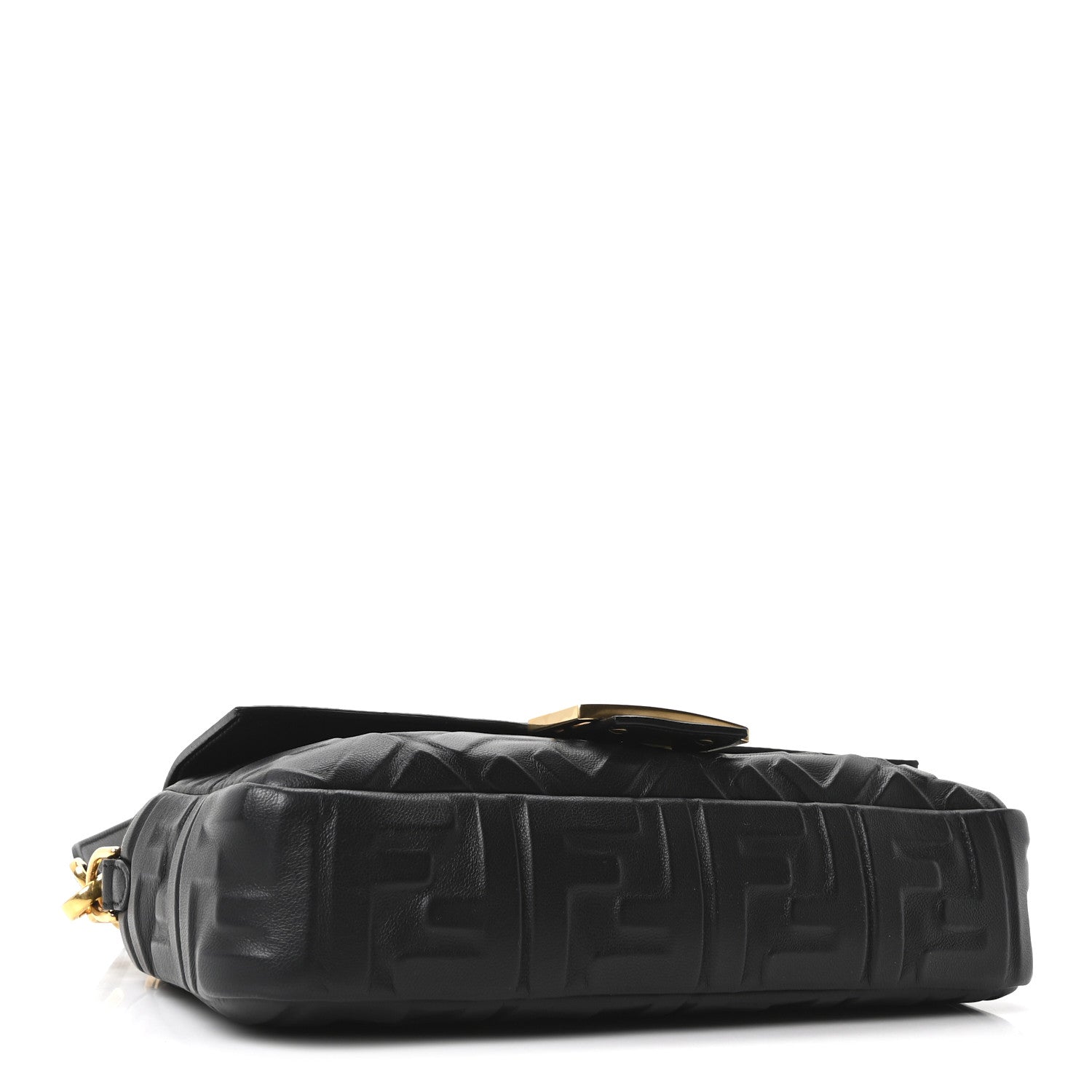 Fendi Nappa FF 1974 Embossed Baguette Black 4 of 10