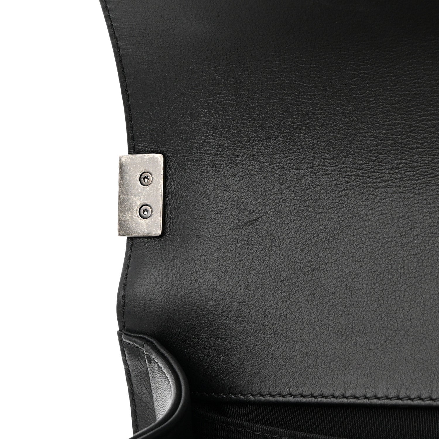 Chanel Calfskin Quilted Medium Boy Flap Black 12 of 13