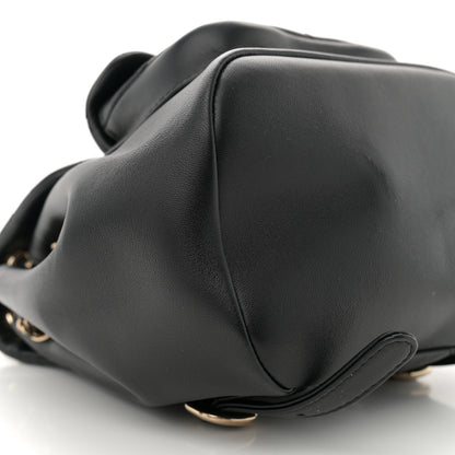 Chanel Lambskin Quilted Small Duma Drawstring Backpack Black 9 of 10