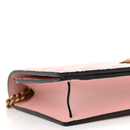 Gucci Guccissima Signature Crystal Cat Chain Wallet Light Candy Pink 8 of 11