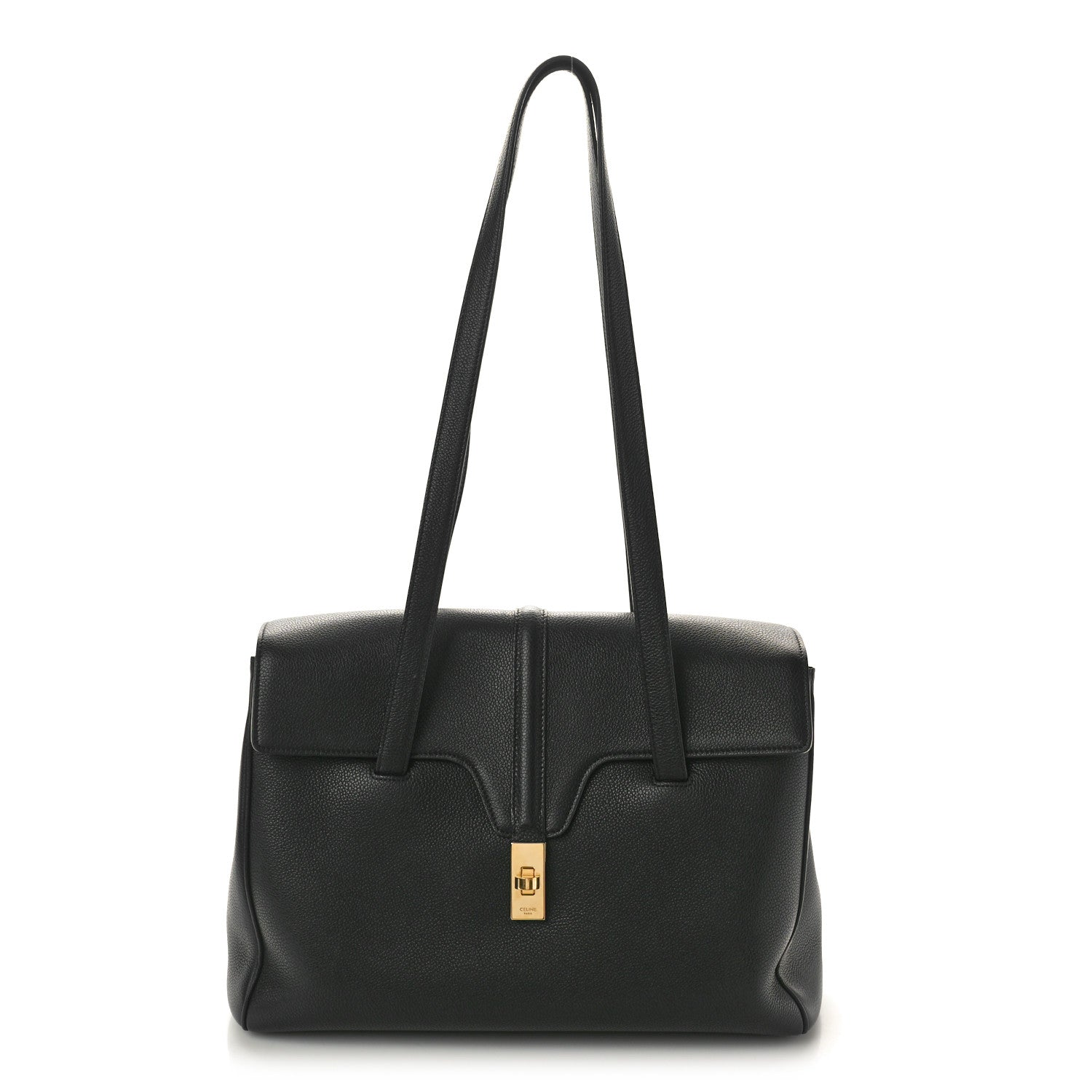 Celine Supple Grained Calfskin Medium Soft 16 Bag Black 1 of 12