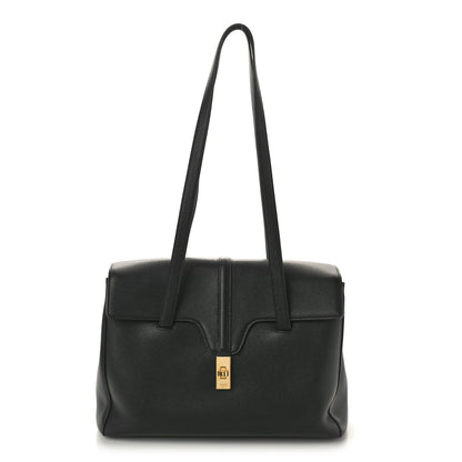Celine Supple Grained Calfskin Medium Soft 16 Bag Black 1 of 12