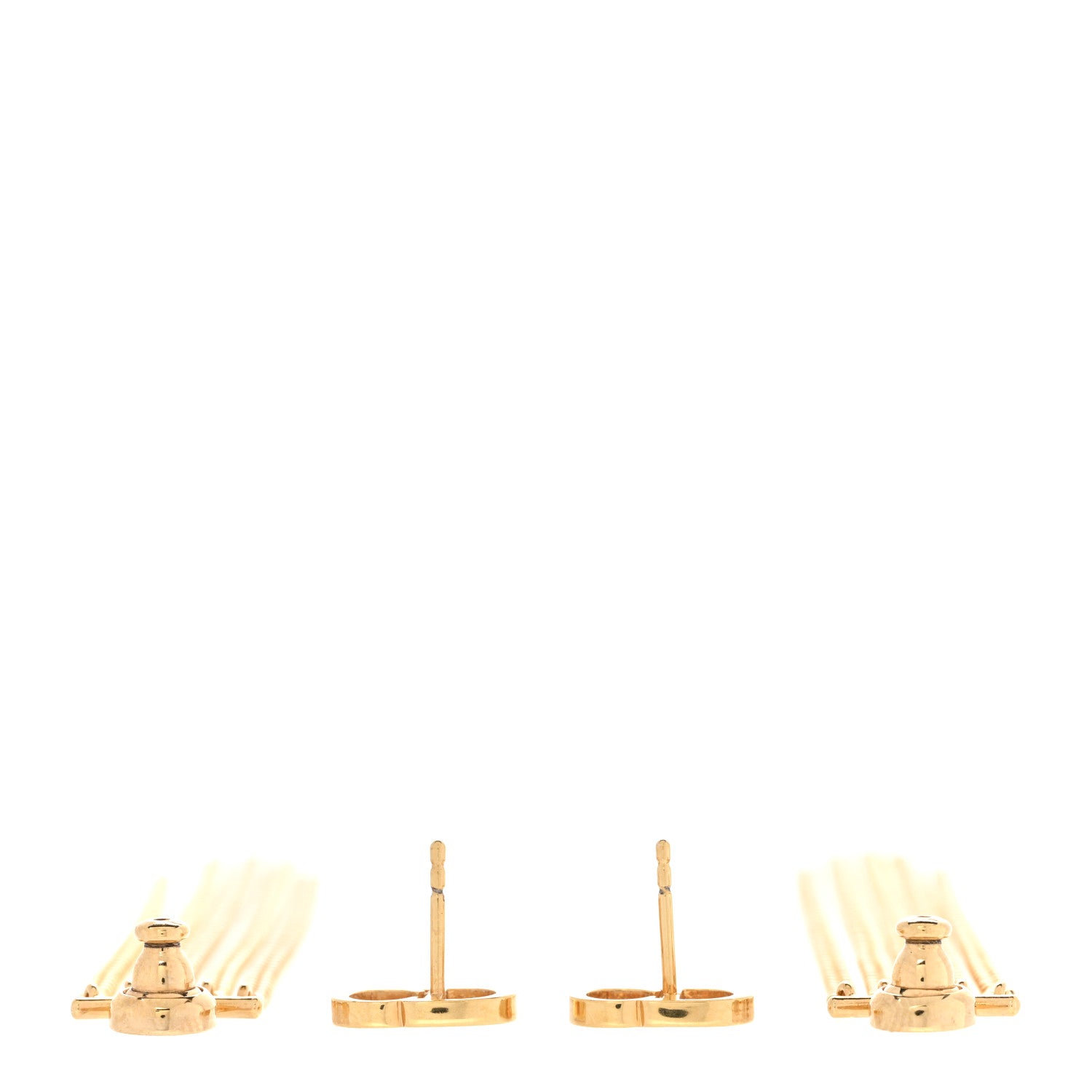 Christian Dior Danseuse Etolie Chain Drop Earrings Gold 3 of 5