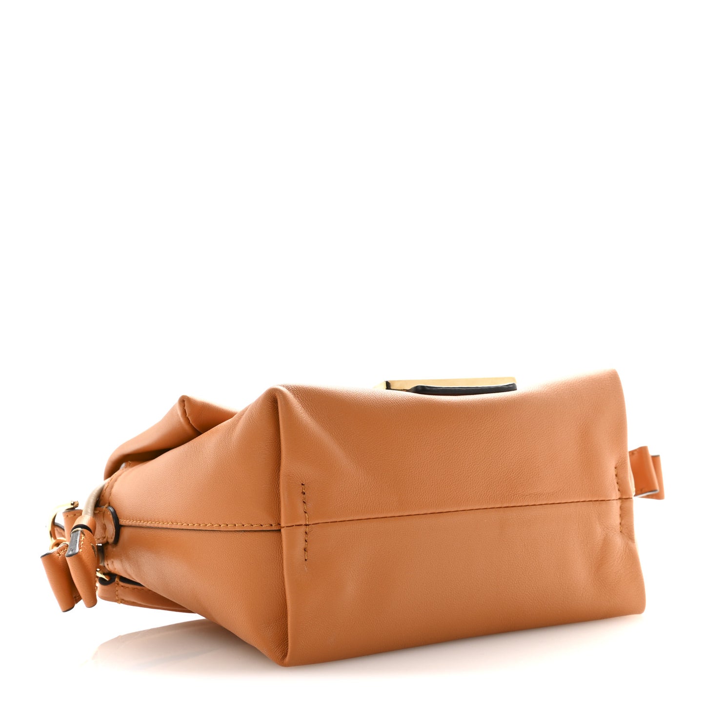 Shiny Nappa Small Mamma Baguette Burnt Orange