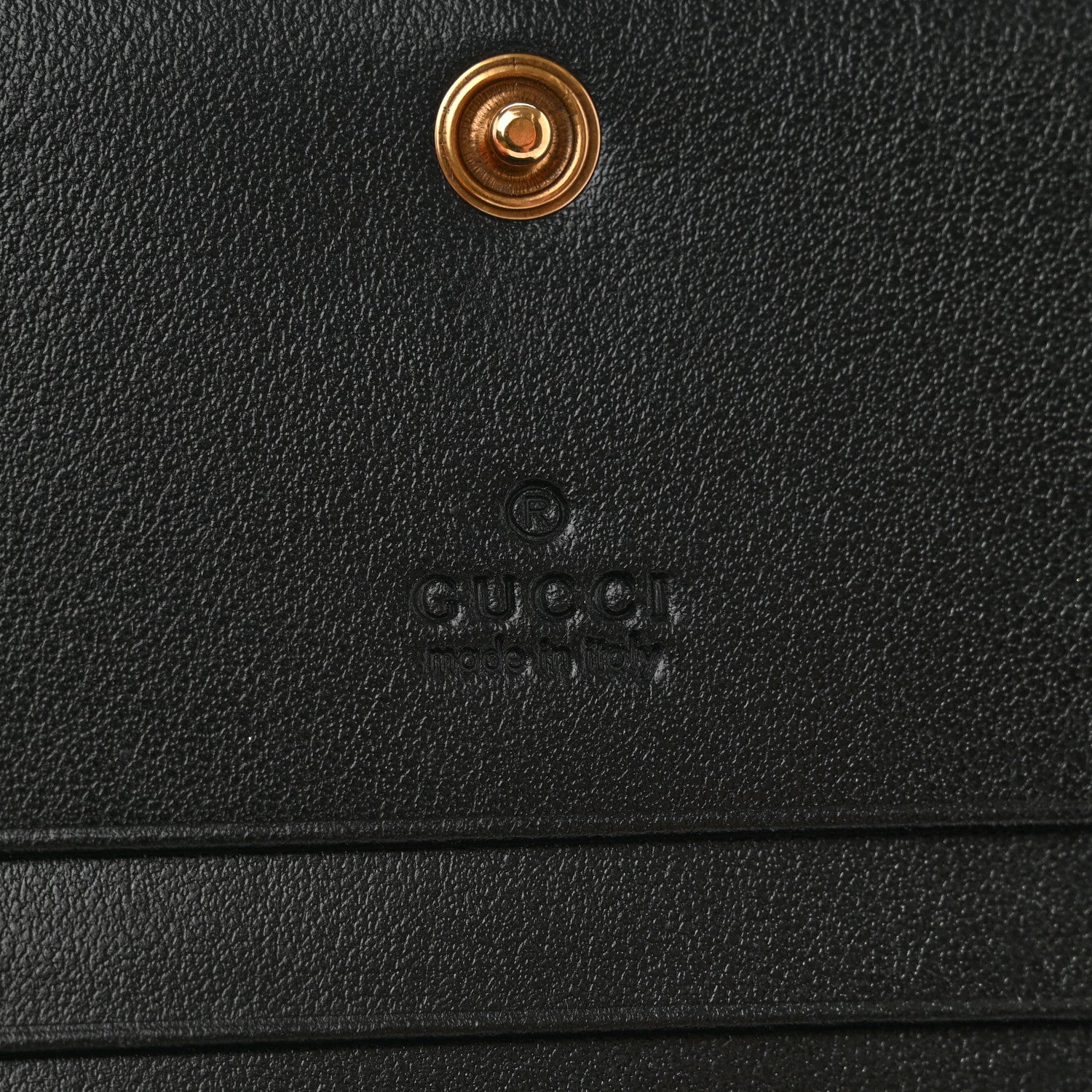 Gucci Calfskin Matelasse GG Marmont Card Case Wallet Black 6 of 8