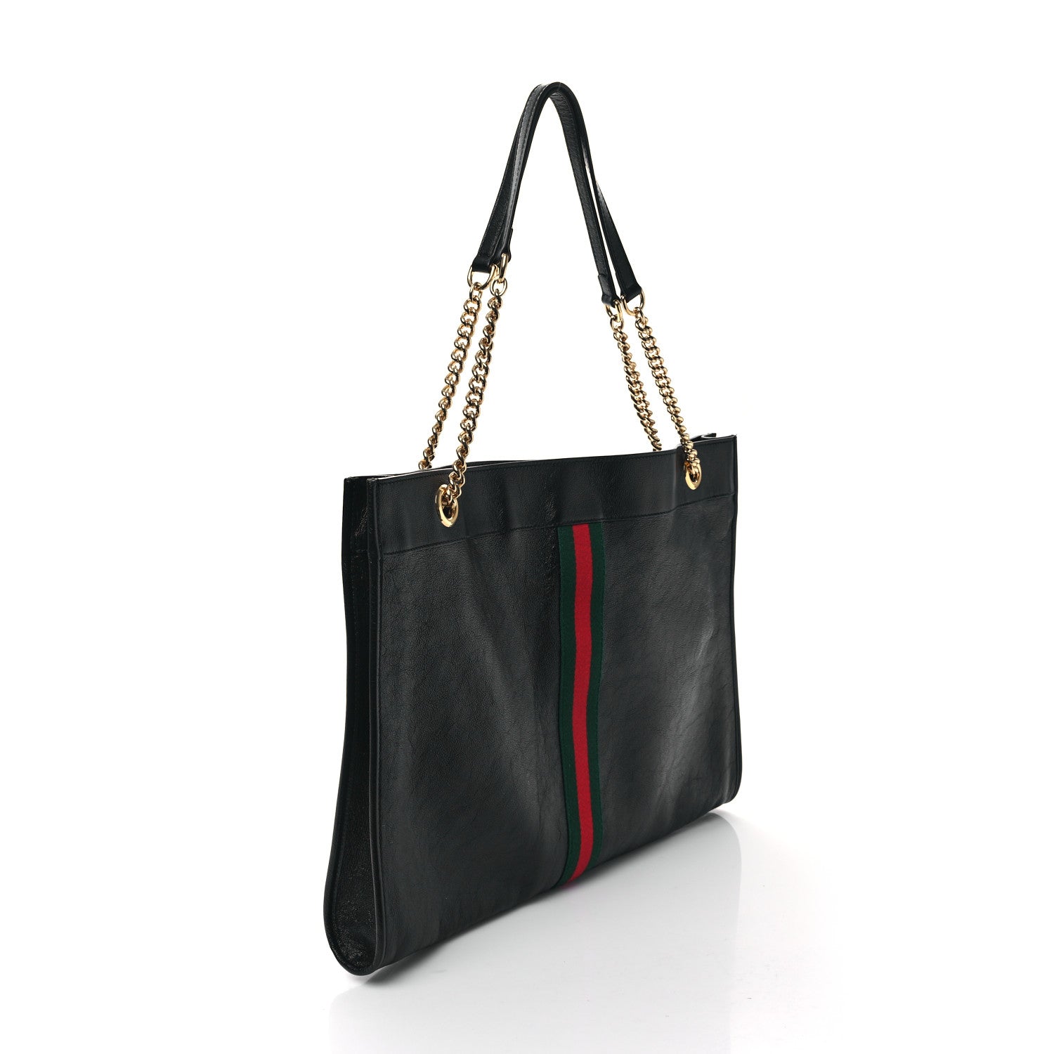 Gucci Calfskin Maxi Rajah Chain Tote Black 4 of 14