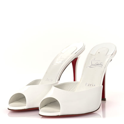 Christian Louboutin Patent Me Dolly 100 Sandals 40 White 4 of 13
