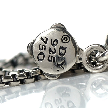 David Yurman Sterling Silver 18K Yellow Gold Round Rope Pendant Necklace 4 of 5