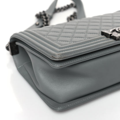 Chanel Lambskin Quilted Medium Boy Flap Grey 8 of 9