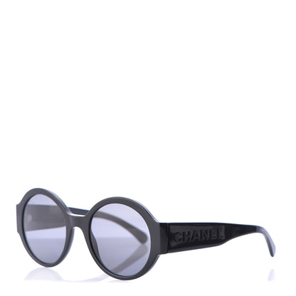 Chanel Acetate Polarized Round Sunglasses 5410 Black 1 of 8