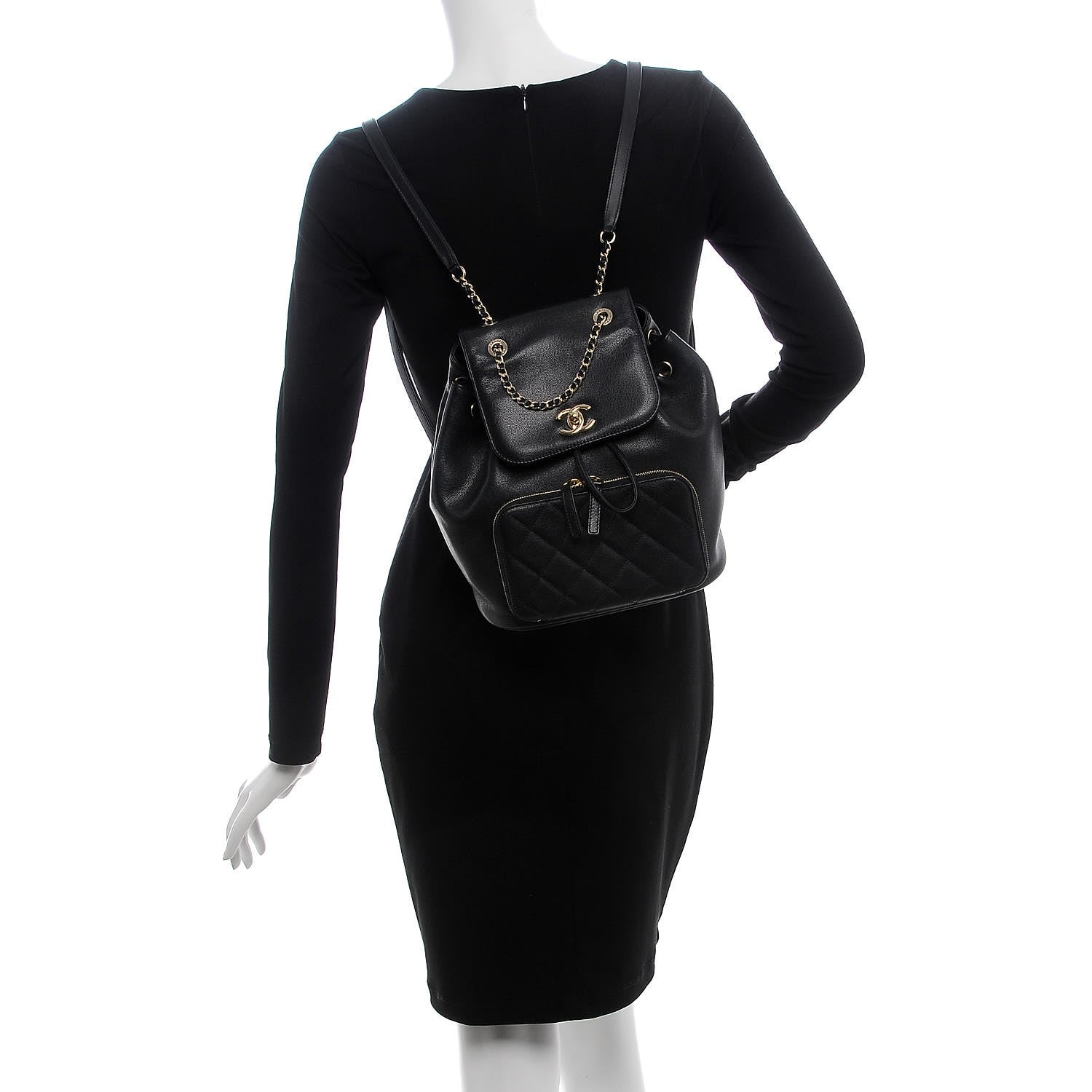 Chanel Caviar Quilted Business Affinity Backpack Black 2 of 8