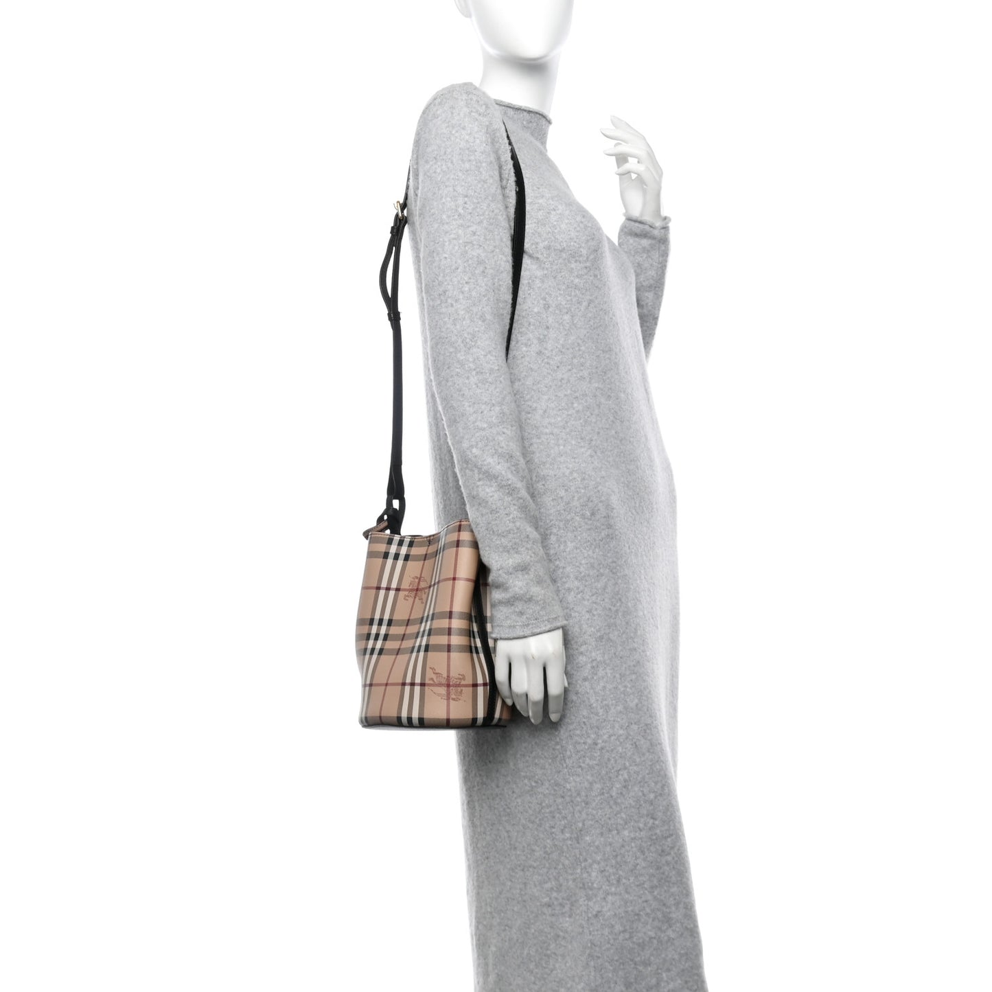 Haymarket Check Colours Small Lorne Bucket Crossbody Black