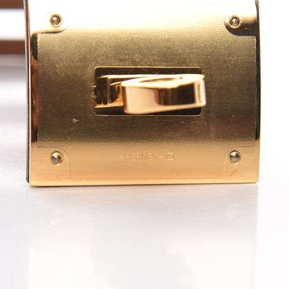 Hermes Shiny Alligator Kelly Dog Cuff Geranium 4 of 10