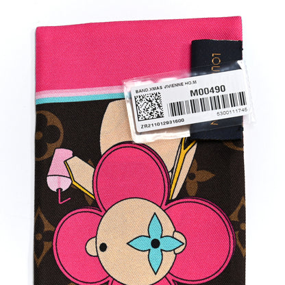 Louis Vuitton Silk Monogram 2021 Hollywood Christmas Animation Bandeau Marron 3 of 3