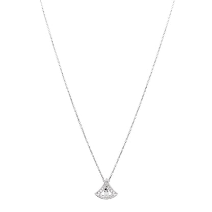 Bulgari 18K White Gold Diamond Divas' Dream Pave Openwork Necklace 1 of 6