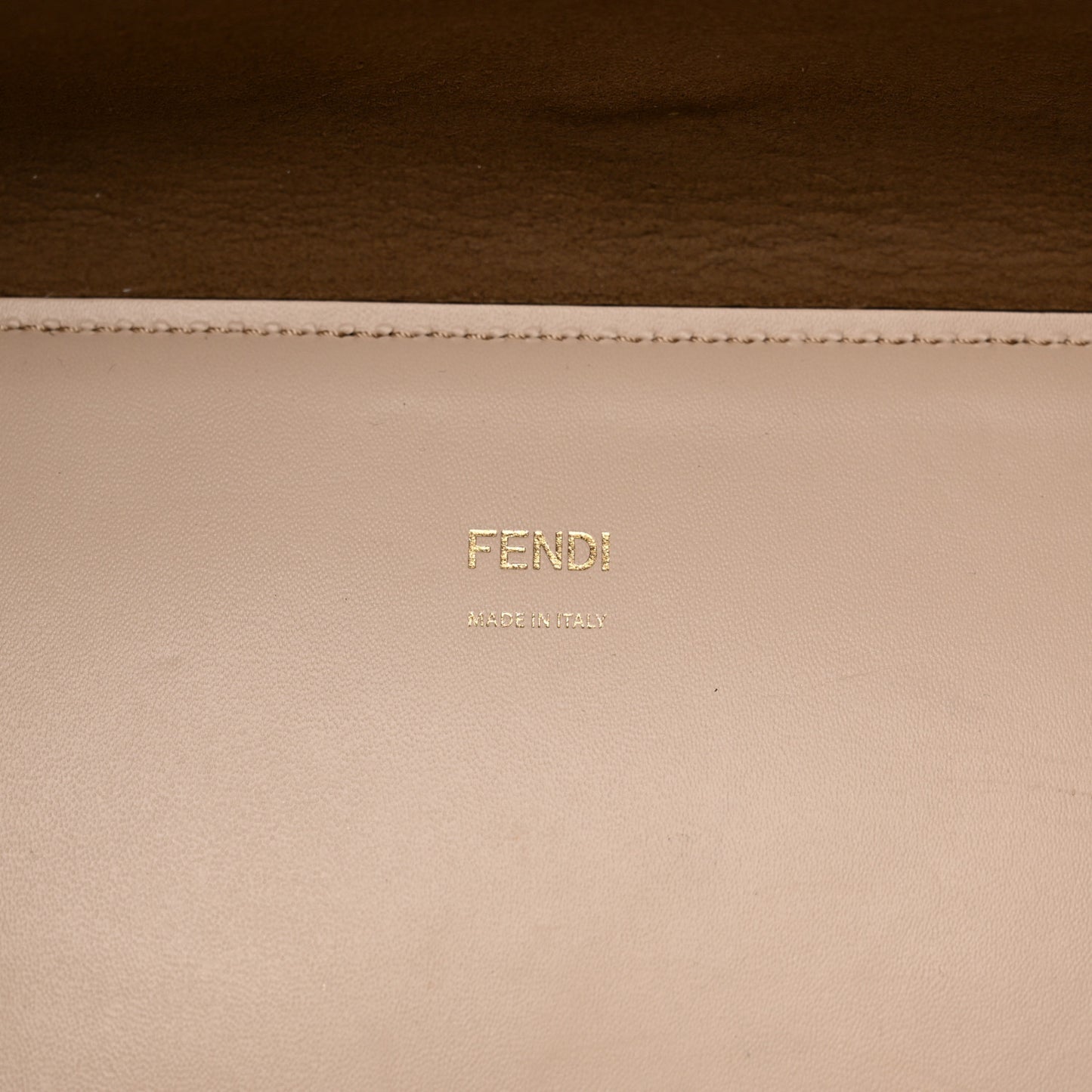 Vitello King Plexiglass Logo Embossed Medium Fendi Sunshine Shopper Tote Light Rose