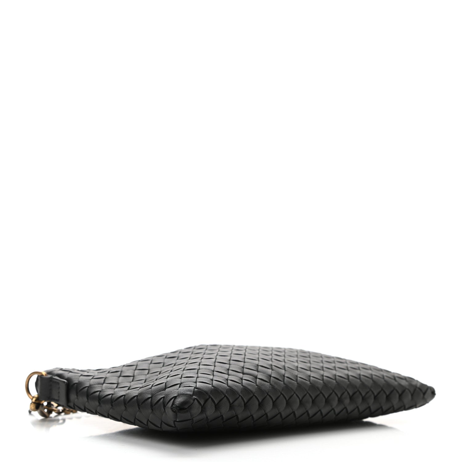 Bottega Veneta Nappa Intrecciato Biletto Chain Crossbody Antique Black 4 of 10