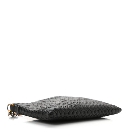 Bottega Veneta Nappa Intrecciato Biletto Chain Crossbody Antique Black 4 of 10