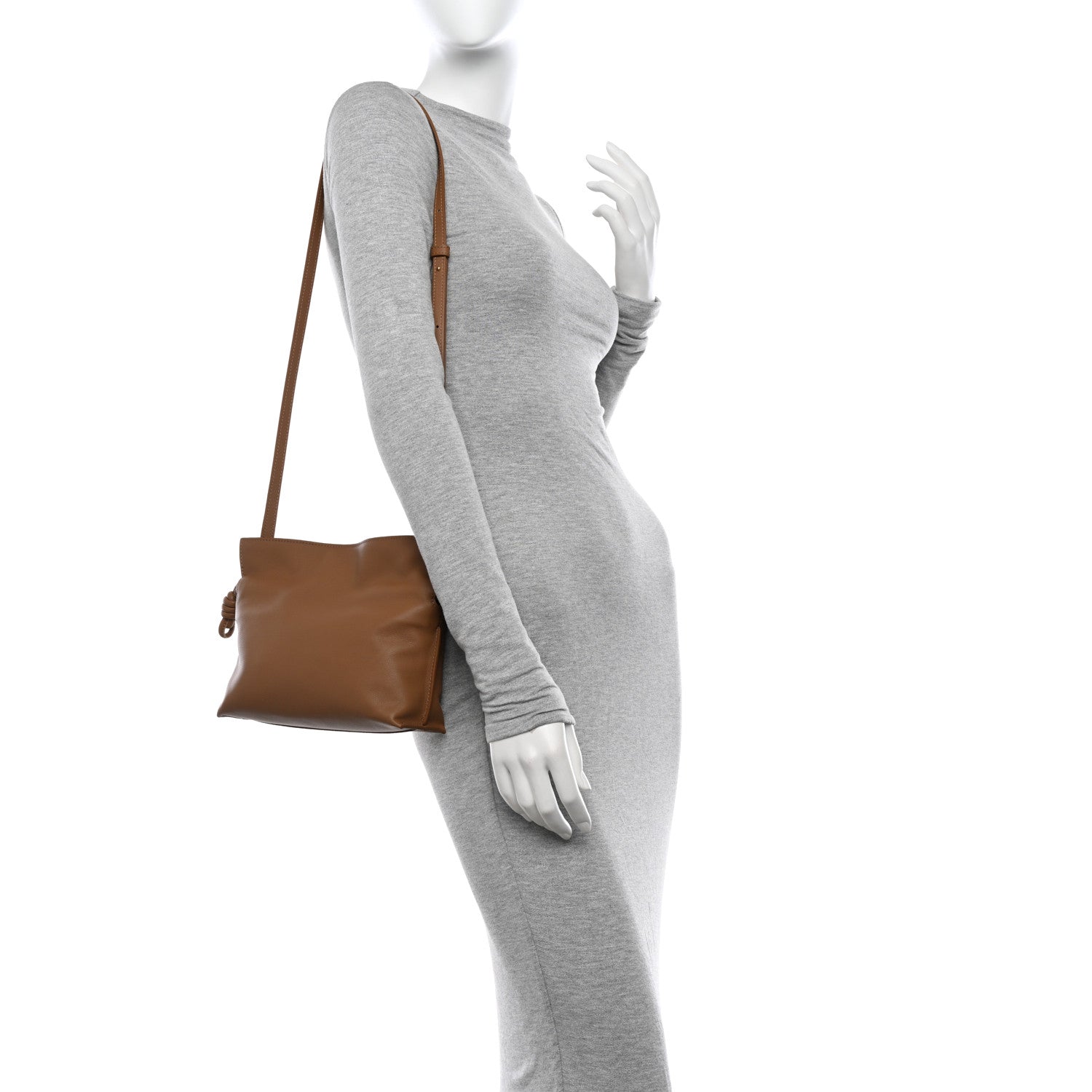Loewe X SUNA FUJITA Nappa Flamenco Knot Clutch Brown 2 of 13
