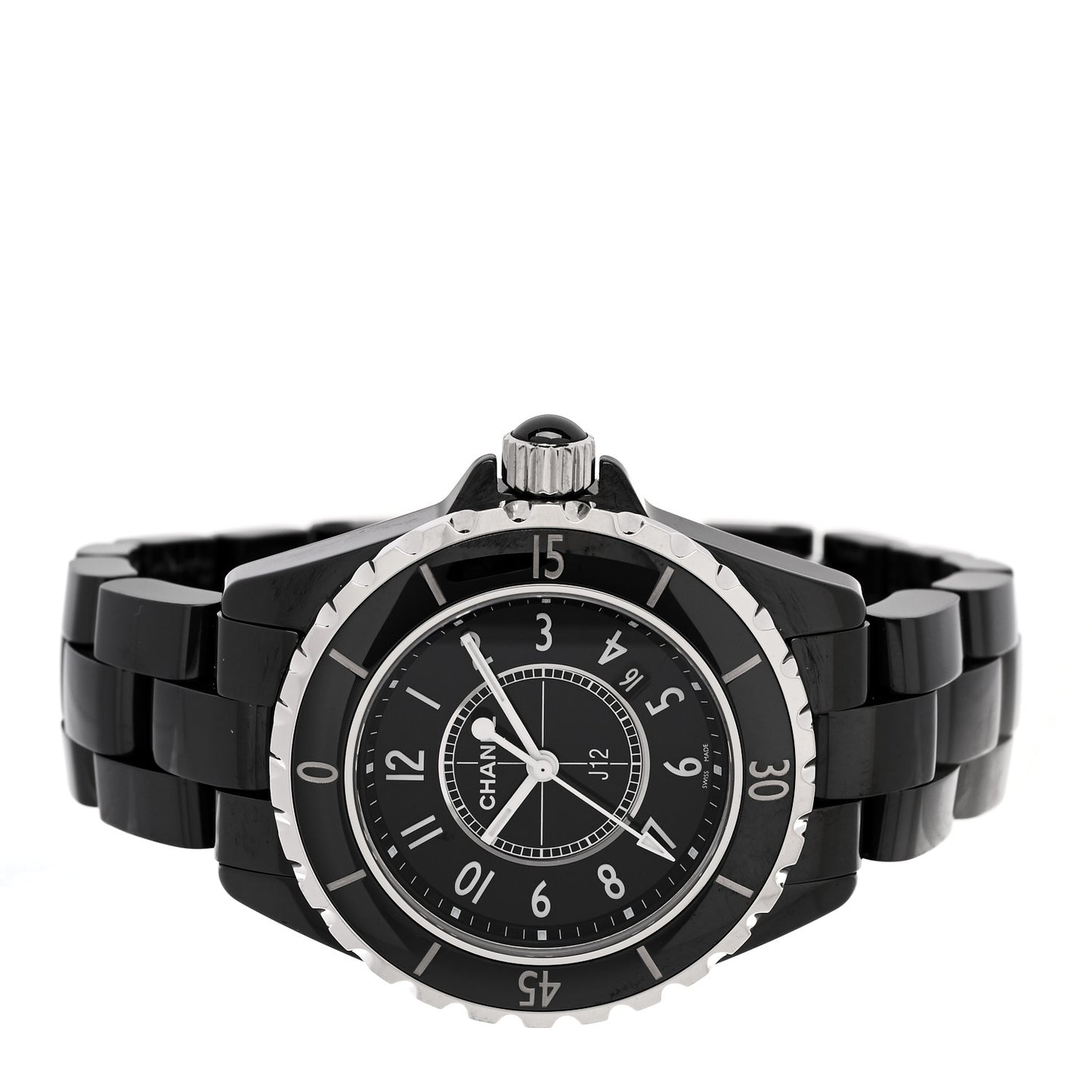 Stainless Steel Ceramic 33mm J12 Quartz Watch Black