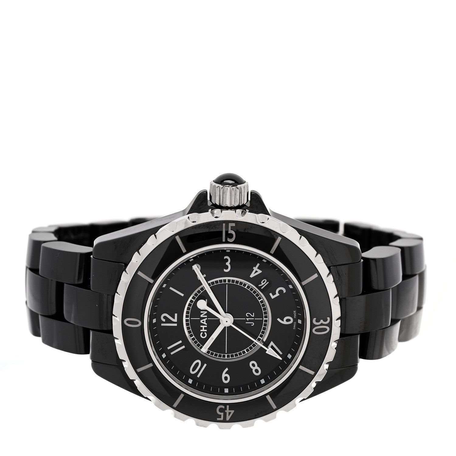 Chanel Stainless Steel Ceramic 33mm J12 Quartz Watch Black 2 of 4