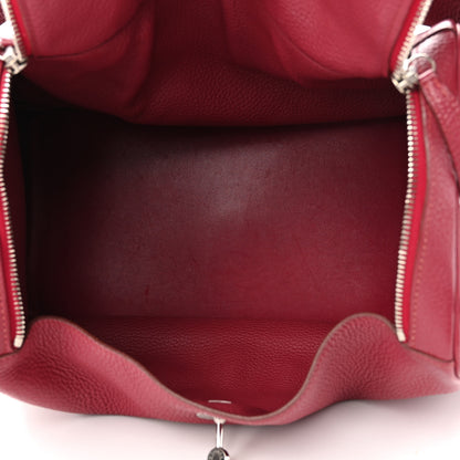 Hermes Taurillon Clemence Lindy 34 Rouge Vif 4 of 8