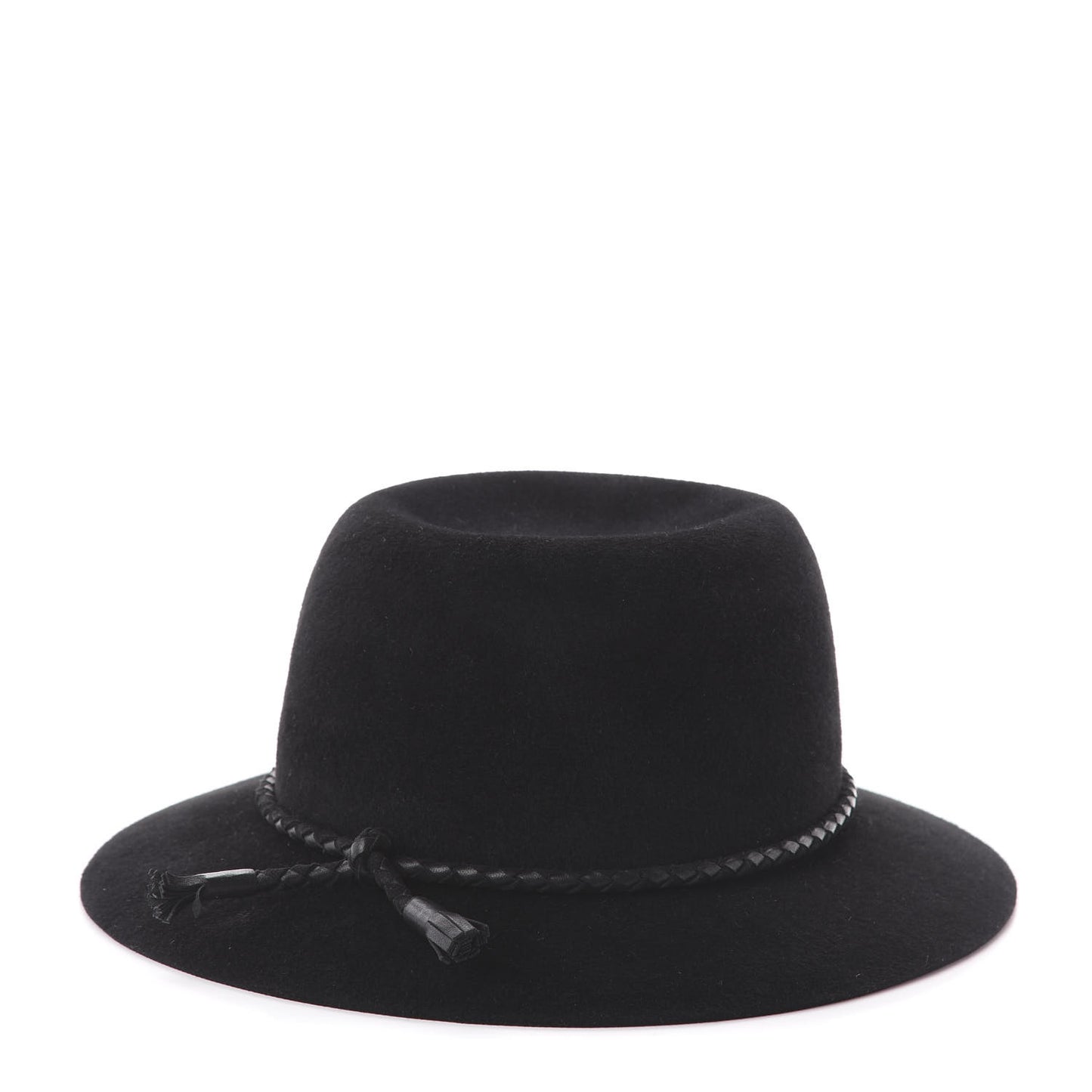 Felt Goatskin Lambskin Hat 58 Black