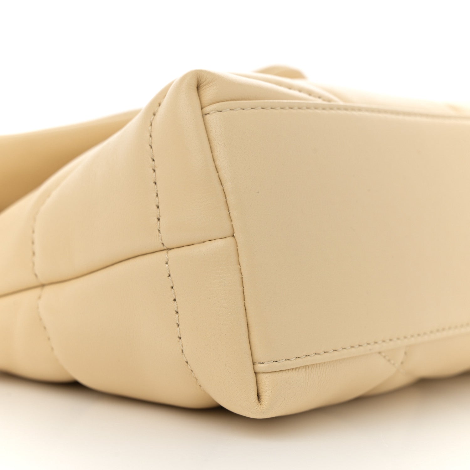 Saint Laurent Lambskin Quilted Toy Loulou Puffer Monogram Chain Satchel  Jaune Pale 9 of 11