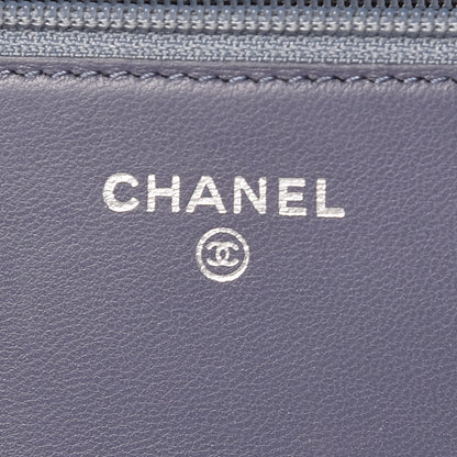 Chanel Lambskin Quilted Wallet On Chain WOC Lavender 6 of 13