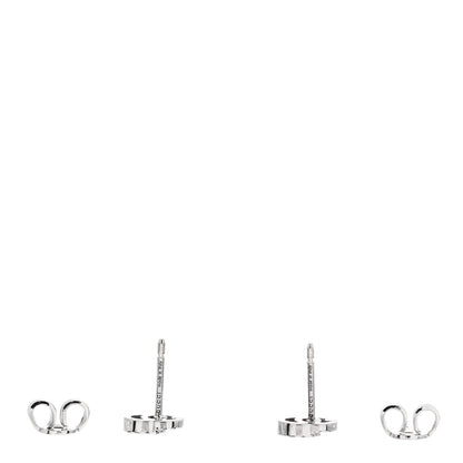 Gucci 18K White Gold Diamond Mini Running G Earrings 3 of 5