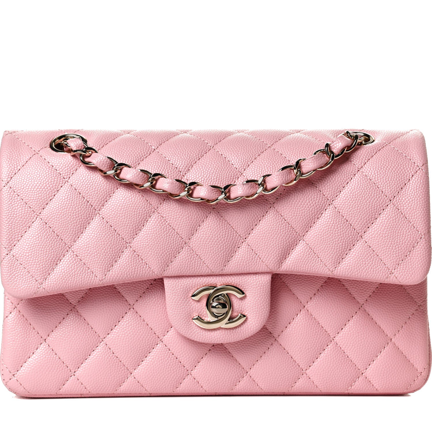 Chanel Caviar Quilted Small Double Flap Pink 7 of 10