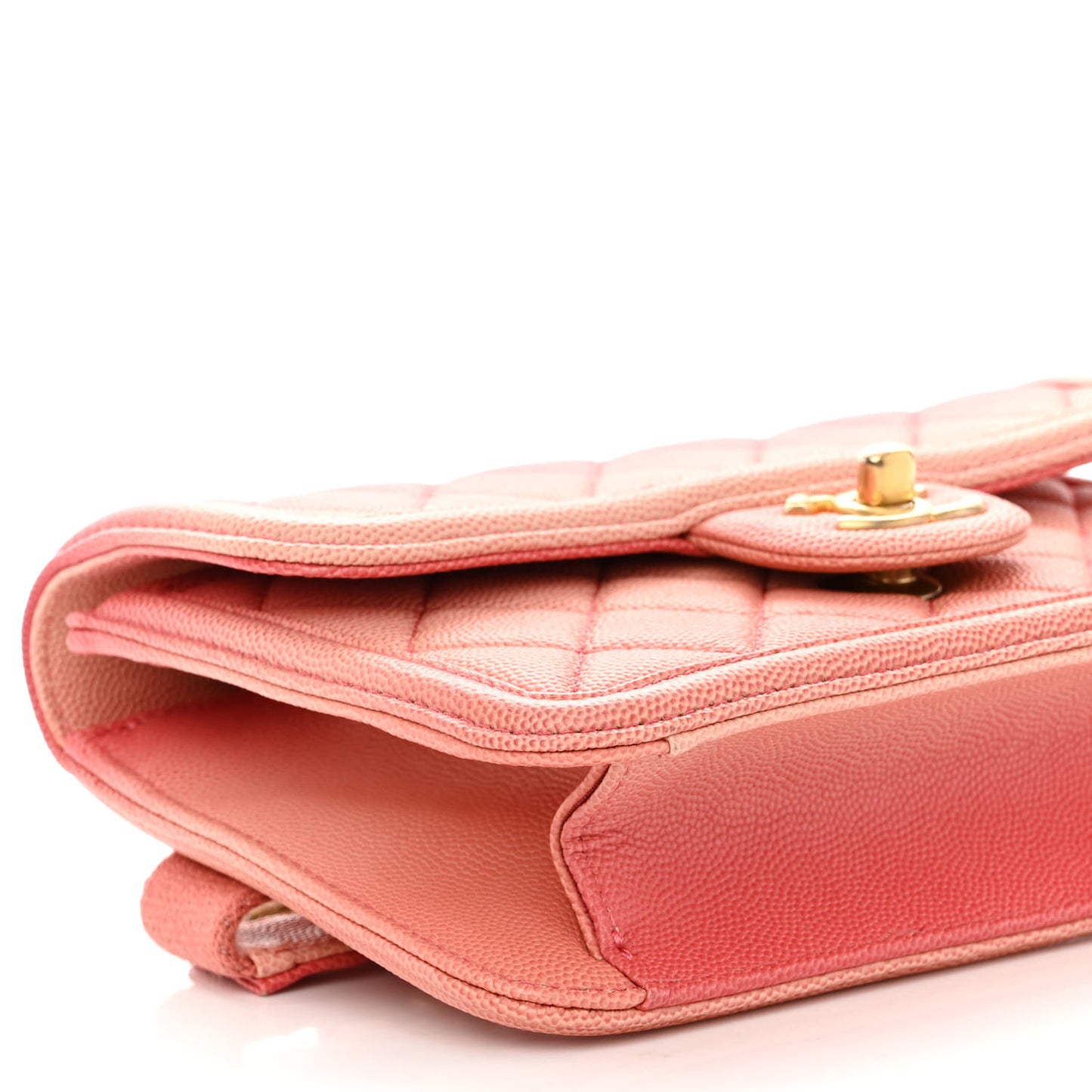Caviar Quilted Sunset On The Sea Waist Bag Coral