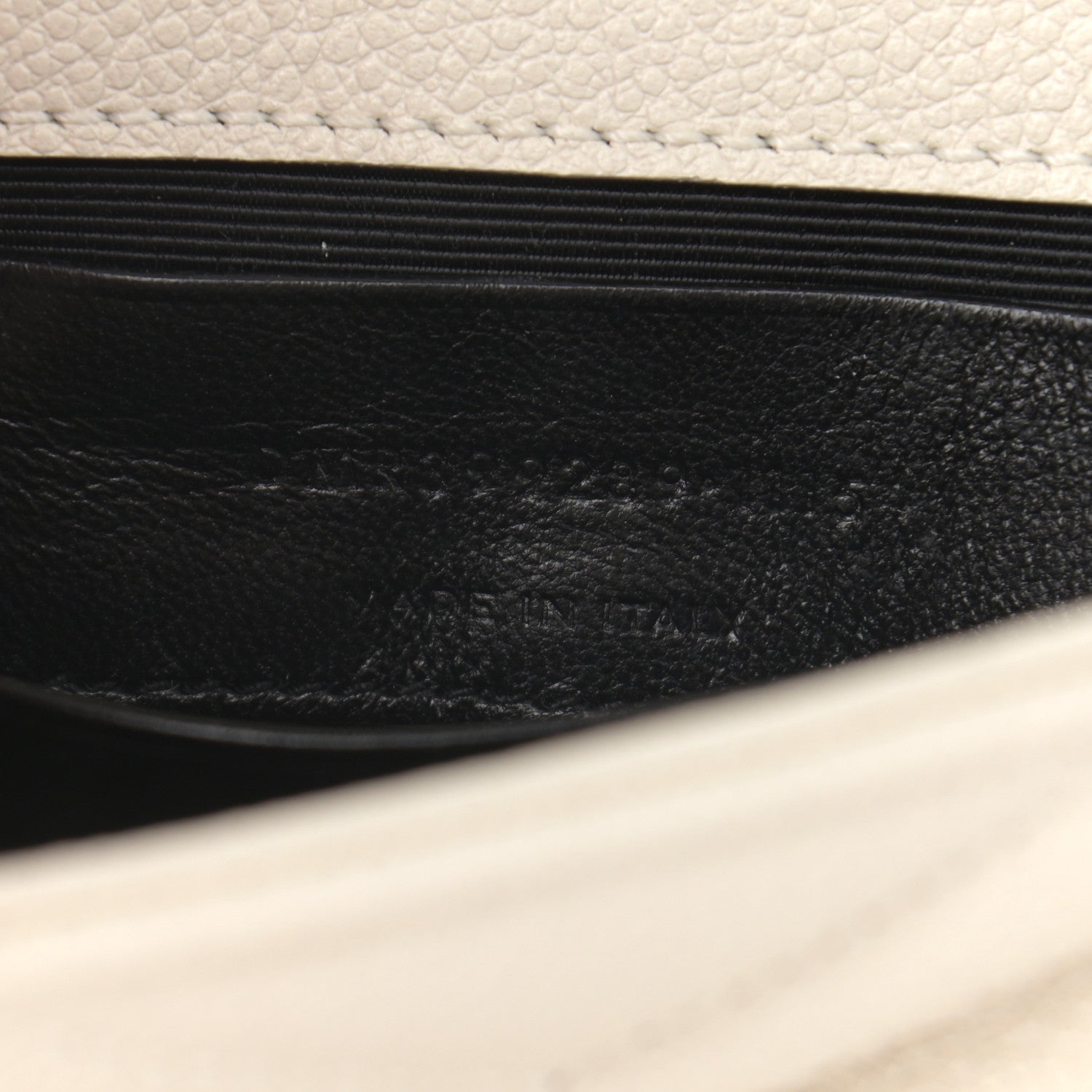 Saint Laurent Grained Calfskin Matelasse Chevron Monogram Classic Baby Chain Bag White 8 of 11