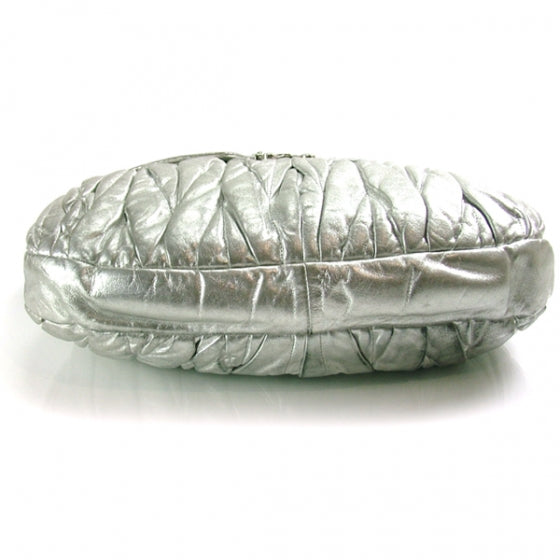 Miu Miu Leather Matelasse Coffer Silver 5 of 10