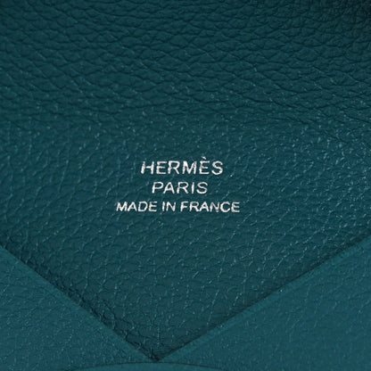 Hermes Evercolor Calvi Card Case Vert Bosphore 6 of 7