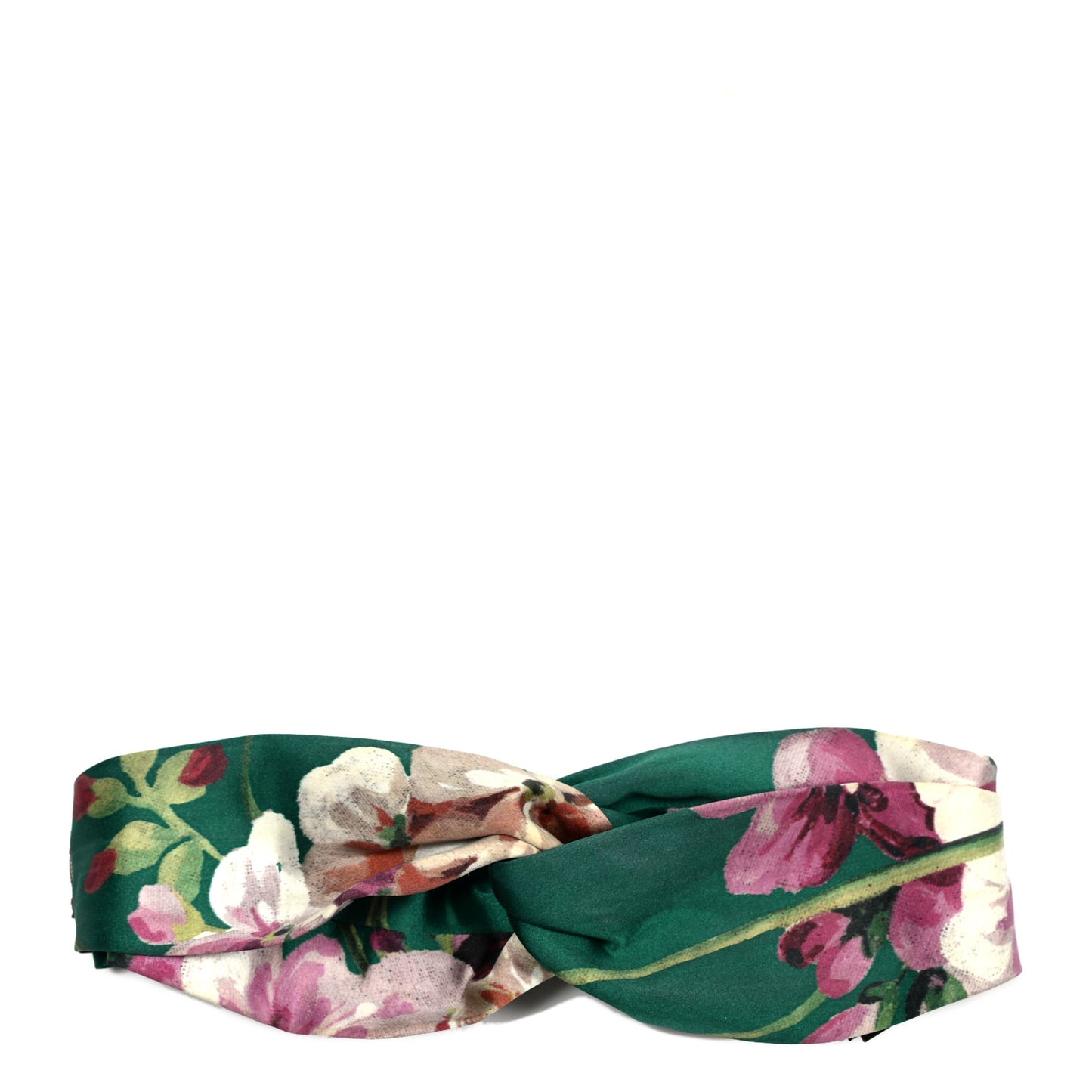 Silk Blooms Print Duchesse Headband Grass