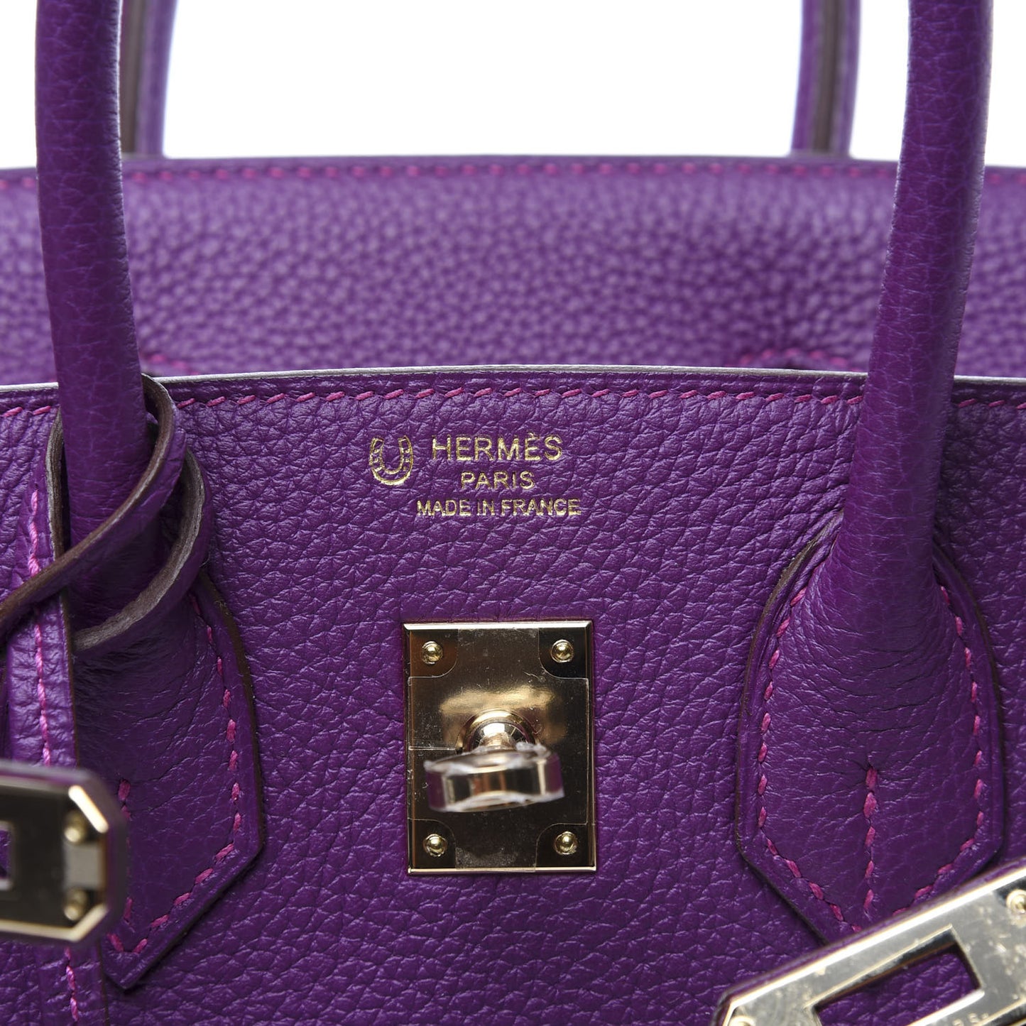 Togo Horseshoe Birkin 25 Anemone Rose Poupre