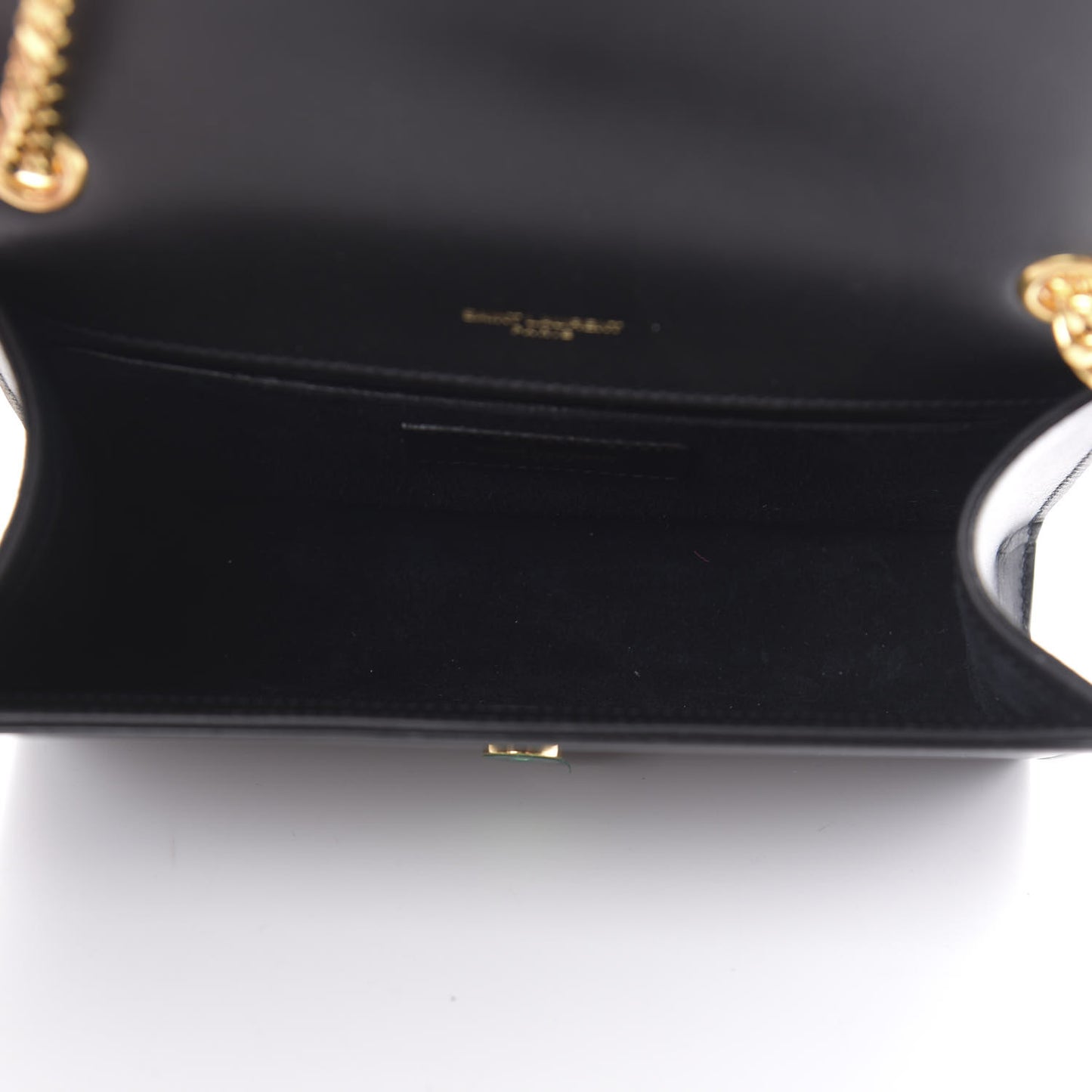 Calfskin Small Classic Monogram Kate Tassel Satchel Black