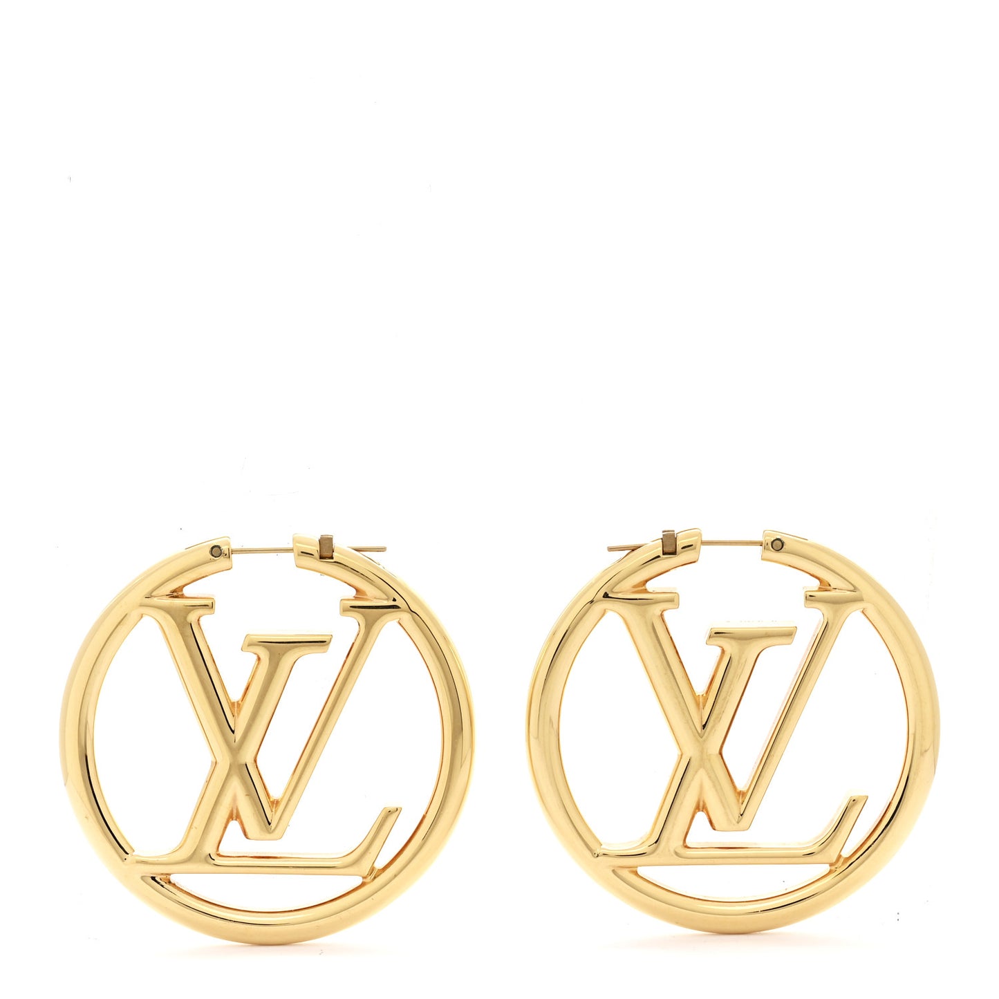 Metal Louise Hoop Earrings Gold