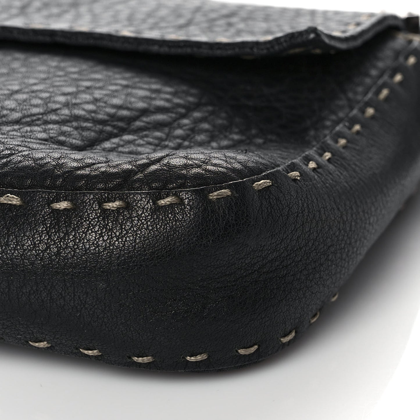 Calfskin Romano Selleria Baguette Black