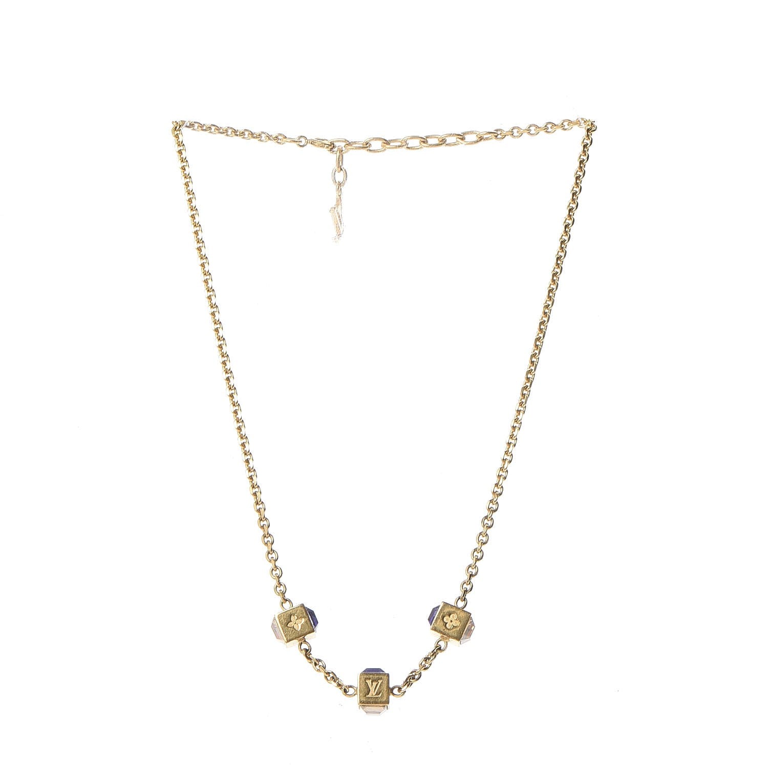 Louis Vuitton Swarovski Gamble Short Necklace Azur 3 of 6